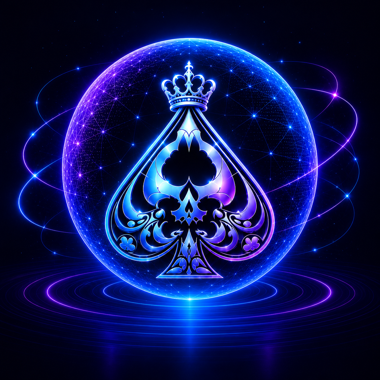 HUKAM crowned spade emblem